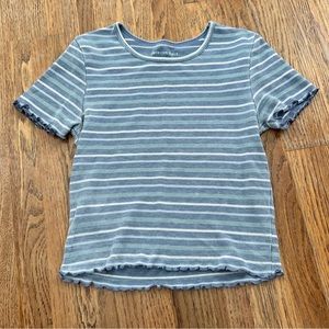 American Eagle Blue Striped Top